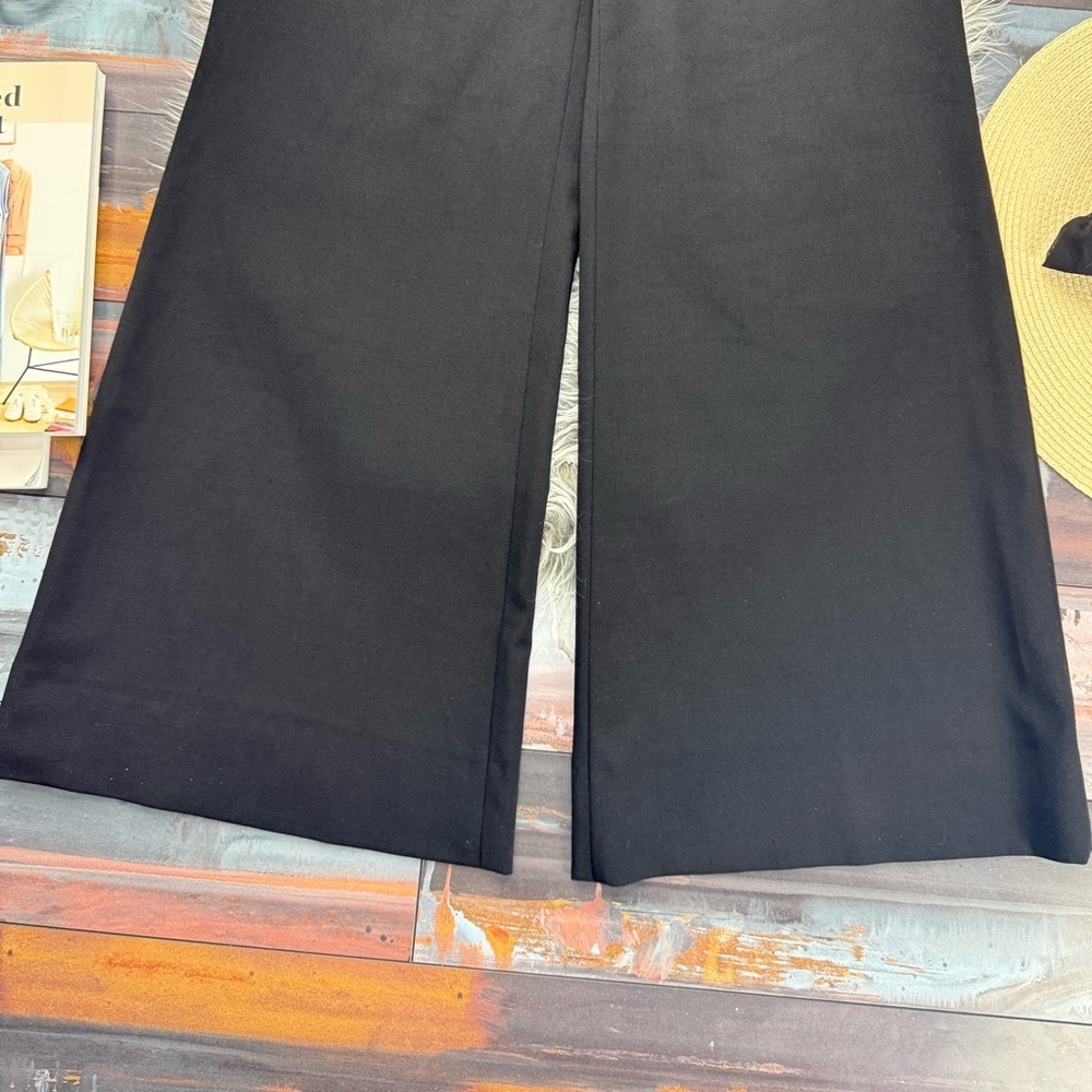 Rebecca Taylor Black Wide-Leg Tie Side Bow Trousers - Picture 8 of 13